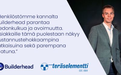 Halli- ja julkisivurakentamisen edelläkävijä Teräselementti yhteistyöhön Builderheadin kanssa