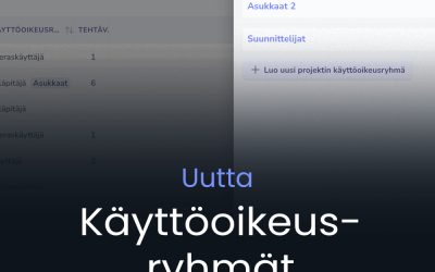 Uutta: Projektin käyttöoikeusryhmät